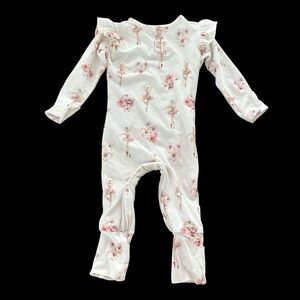 Snuggle Hunny Baby Girls 3-6 months 00 Ballerina Organic Growsuit Knit Cotton